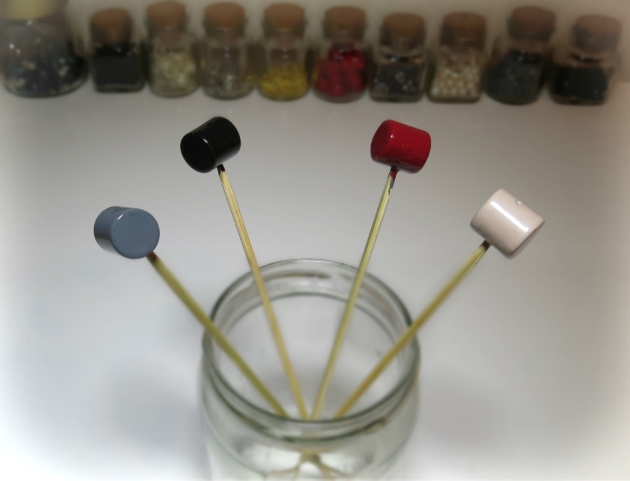 change the color of beads with nail polish